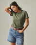 Women's Premium Slub Crew Tee - Fern